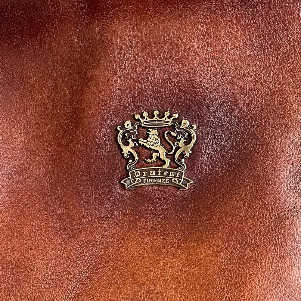 NWOT Pratesi Firenze Brown Italian Leather Bag - Picture 9 of 9